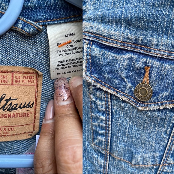 LeviStrauss signature denim embroidered jacket - Picture 7 of 8